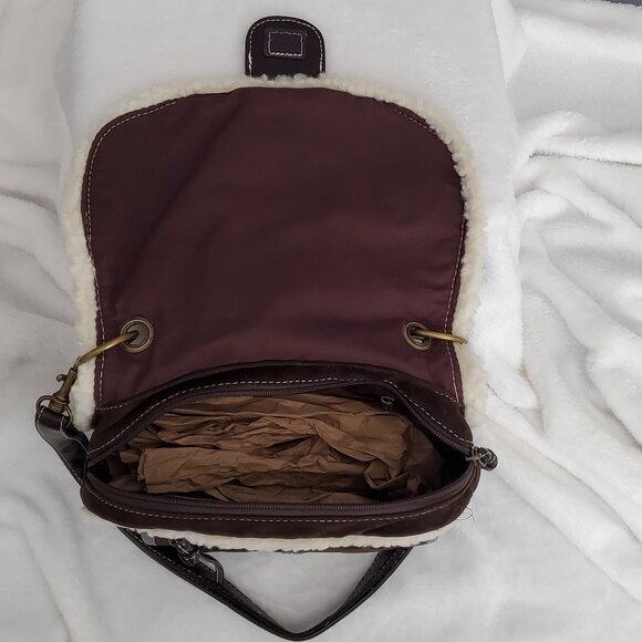 NWT "Decree" Sherpa Trim Purse - Picture 7 of 14